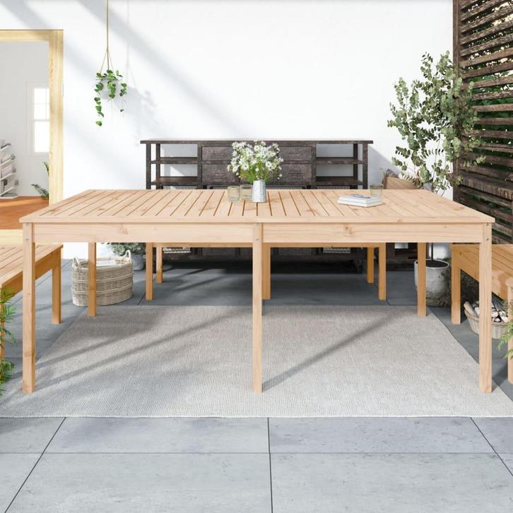vidaXL Tuintafel 203,5x100x76 cm massief grenenhout, Tuin en Terras, Tuintafels, Nieuw, Verzenden