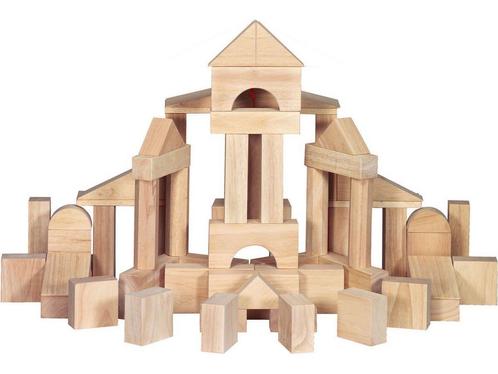 Melissa & Doug - Standaard massief houten bouwblokken met, Huis en Inrichting, Woonaccessoires | Overige, Nieuw, Verzenden