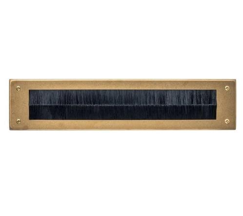 Tochtwering rechthoekig 340x76mm PVD messing getrommeld, Doe-het-zelf en Bouw, Hang- en Sluitwerk, Overige typen, Nieuw, Ophalen of Verzenden