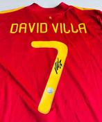 David Villa - Official Signed - Spain 2020 Home Shirt, Nieuw