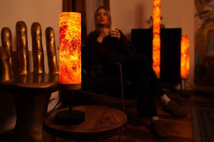 Veneerlamps - Tadeusz Piesiak - Tafellamp - Golden Mara -, Antiek en Kunst, Antiek | Verlichting