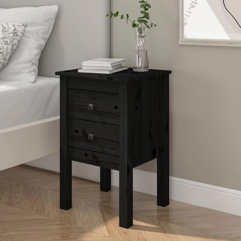 vidaXL Table de chevet Noir 40x35x61,5 cm Bois de pin, Maison & Meubles, Chambre à coucher | Tables de chevet, Neuf, Envoi