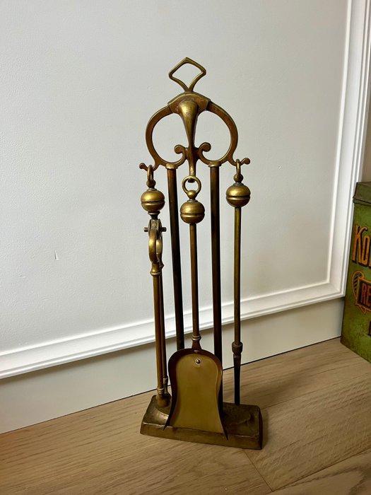 Openhaard accessoire - Messing - Haardset, Antiek en Kunst, Curiosa en Brocante