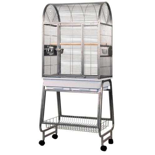 Strong Papegaaienkooi Villa Nora 67,7x51,5x154 cm grijs, Animaux & Accessoires, Oiseaux | Cages & Volières, Envoi