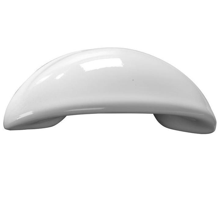 Schelpgreep porselein 64mm wit, Doe-het-zelf en Bouw, Hang- en Sluitwerk, Klink of Kruk, Nieuw, Overige materialen