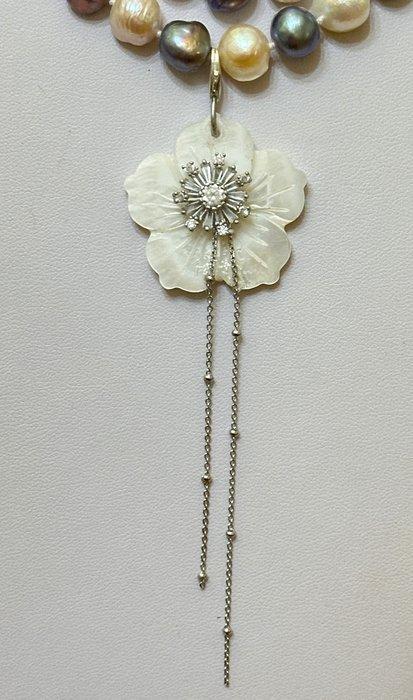 Barokke parels halsband (wit en grijs) met ontkoppelde, Antiek en Kunst, Antiek | Boeken en Manuscripten