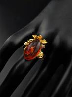 Barnsteen - Baltic Amber Marquise Oval Ring – Rich Cognac
