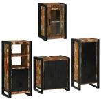 vidaXL Badkamermeubel Set 4 pcs Multikleur Massief, Verzenden, Nieuw