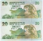 Nieuw-Zeeland. - 2 x 20 Dollars 1997 - uncut - Pick 187, Postzegels en Munten