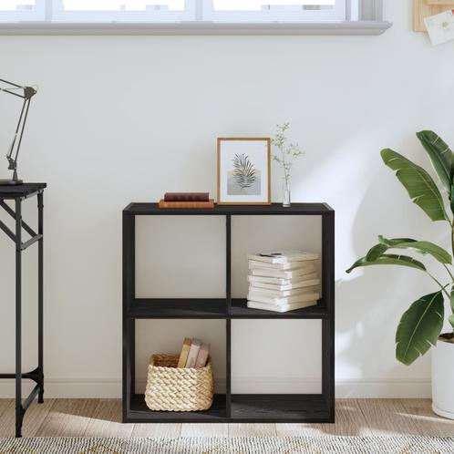 vidaXL Boekenkast Zwart Eiken 68,5x32x68,5 cm Bewerkt Hout, Huis en Inrichting, Kasten | Boekenkasten, Nieuw, Verzenden