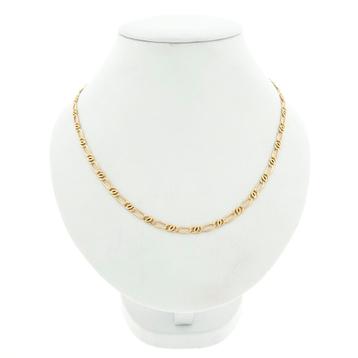 Gouden fantasie schakel ketting | 47,5 cm (schakelketting) beschikbaar voor biedingen