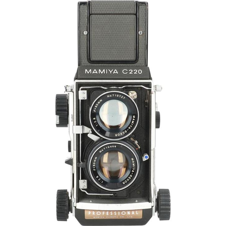 Tweedehands Mamiya C220 + Sekor 80mm f/2.8 Blue dot CM3182, Audio, Tv en Foto, Overige Audio, Tv en Foto, Gebruikt, Ophalen of Verzenden