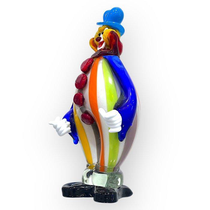 Filippo Maso - sculptuur, Clown grande con canne colorate -, Antiek en Kunst, Antiek | Glaswerk en Kristal