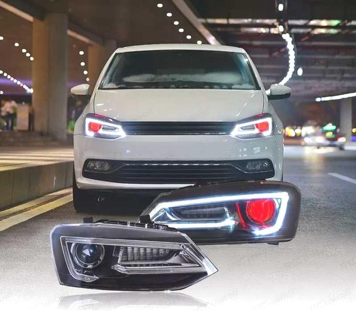 Phares Pour Volkswagen Vw Polo 6R 09-17 Led Light Bar Devil, Auto-onderdelen, Verlichting, Verzenden