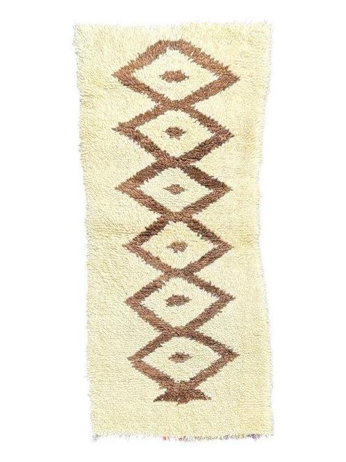 Berber, Marokkaanse Beni Ourain tapijt 90x200 cm -, Huis en Inrichting, Stoffering | Tapijten en Vloerkleden