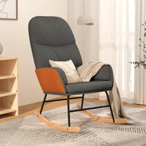 vidaXL Schommelstoel stof donkergrijs, Huis en Inrichting, Stoelen, Nieuw, Verzenden