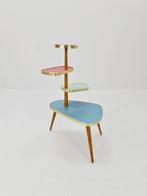 Tafelstandaard - Hout, Messing - Retro bloementafel / Flower