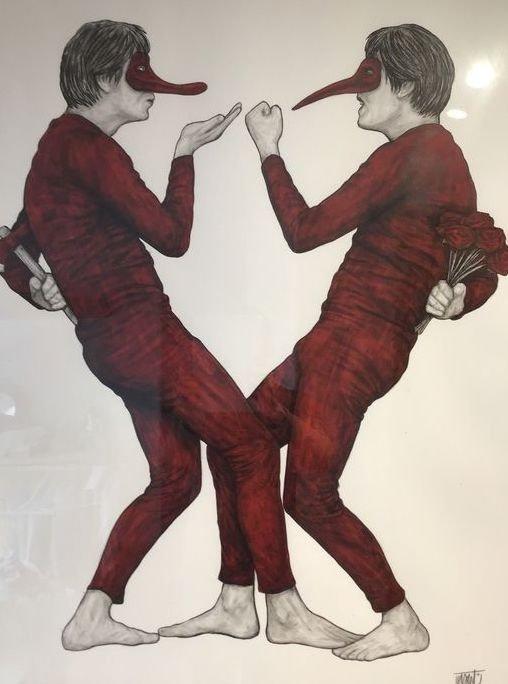 Levalet (1988) - Faux Semblants (original artwork), Antiek en Kunst, Kunst | Schilderijen | Modern