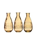 Gekleurd glazen flesje rome oker / stuk bottle ø7,5 h.15,8, Hobby en Vrije tijd, Nieuw