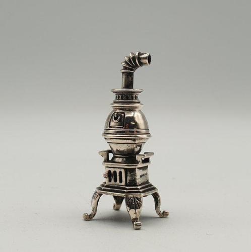 Stufa in Argento 800 fiorentino - Figuur - .800 zilver, Antiek en Kunst, Antiek | Zilver en Goud