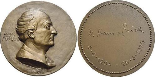Bronze-medaille Personenmedaille Furler, Hans 1904 Lahr +..., Postzegels en Munten, Penningen en Medailles, Verzenden