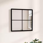 vidaXL Wandspiegel 40x40 cm metaal zwart, Huis en Inrichting, Woonaccessoires | Spiegels, Verzenden, Nieuw