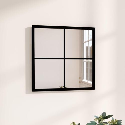 vidaXL Wandspiegel 40x40 cm metaal zwart, Maison & Meubles, Accessoires pour la Maison | Miroirs, Envoi