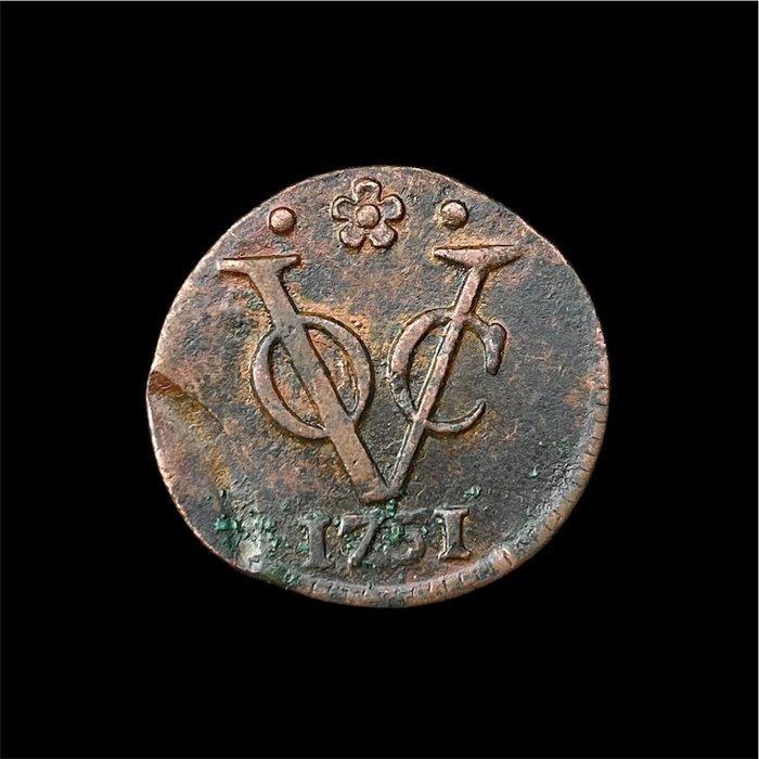 Nederlands-Indië. VOC Duit 1751 misslag (Zonder, Postzegels en Munten, Munten | Nederland