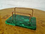 Malachiet Art Deco brievenhouder - Brievenhouder - Brons,