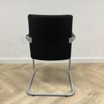 Tweedehands Dauphin vergaderstoel, zwart - chroom, Huis en Inrichting, Stoelen, Gebruikt, Zwart, Eén