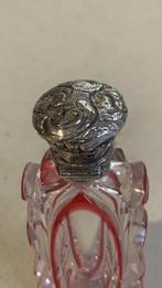 Parfumfles - Zilver, Kristal - Oud parfumflesje, Antiek en Kunst