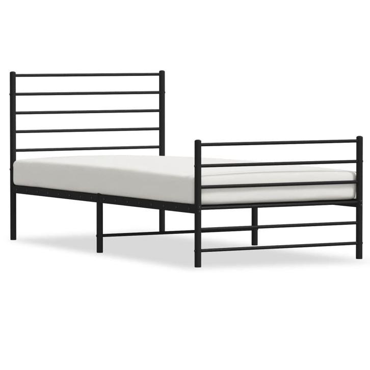 Robuust Bedframe Metaal Zwart | Retour Deal | OP = OP, Huis en Inrichting, Slaapkamer | Bedden, 90 cm, 200 cm, Zwart, Nieuw, Metaal