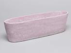 Cement flowerpot oval roze 32. 5x8. 5x9cm. medium mooie, Nieuw