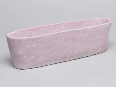 Cement flowerpot oval roze 32. 5x8. 5x9cm. medium mooie, Hobby en Vrije tijd, Knutselen, Nieuw