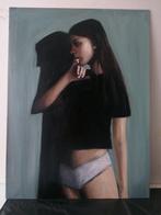 Despoina Kantere - Where did the rose go?, oil on panel,, Antiquités & Art