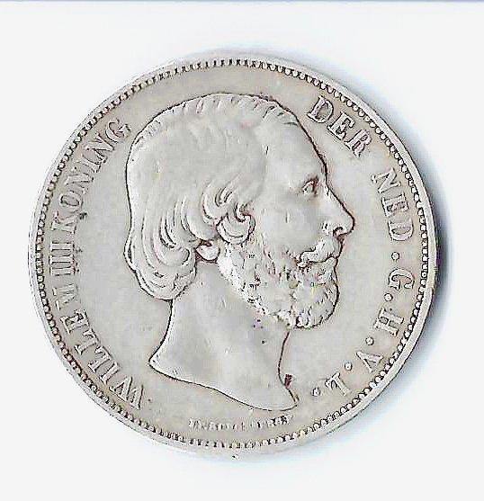 Nederland. Willem III. Rijksdaalder 1866 (Zonder, Postzegels en Munten, Munten | Nederland