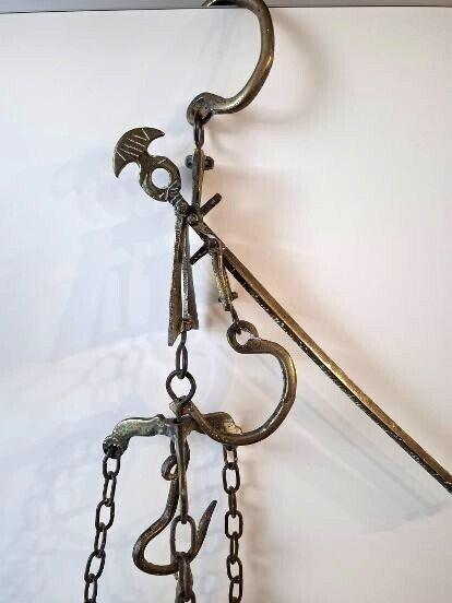 Antieke koperen weegschaal (handbalans) - Balans of, Antiek en Kunst, Curiosa en Brocante