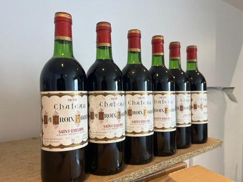 1976 Chateau la Croix Fourney - Saint-Émilion Grand Cru - 6, Verzamelen, Wijnen