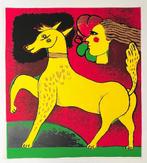 Guillaume Corneille - Zeefdruk van L'Ecuyre en haar paard, Antiek en Kunst, Kunst | Litho's en Zeefdrukken, Verzenden