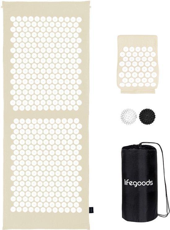 2dekans | LifeGoods Acupressuur Mat XL - met Kussen - Shakti, Sport en Fitness, Massageproducten, Ophalen of Verzenden