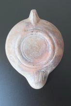 Romain antique, Empire Terre cuite lampe à huile, Antiek en Kunst
