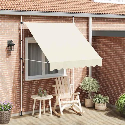 vidaXL Luifel handmatig uittrekbaar 200 cm crème, Tuin en Terras, Zonneschermen, Nieuw, Verzenden