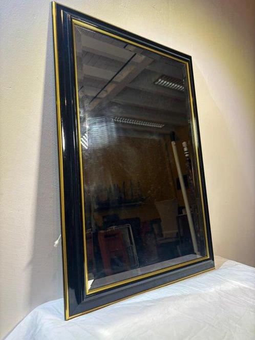 Spiegel- Vintage Mid-Century Modern met Gouden Lijst -, Antiek en Kunst, Curiosa en Brocante