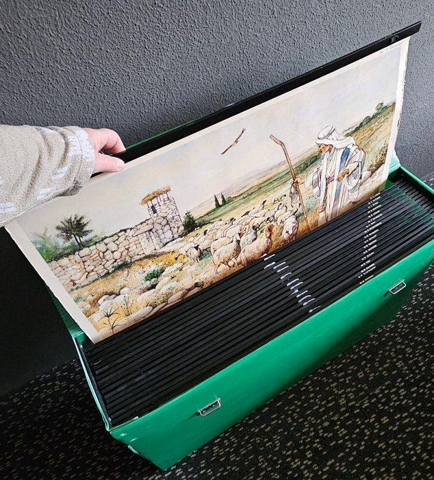 R. Visser - Kijk op het land van de bijbel - Koffer met 18, Antiquités & Art, Antiquités | Livres & Manuscrits