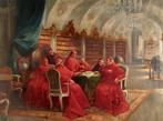A. Stephan (XIX) - La consulta dei cardinali, Antiek en Kunst, Kunst | Schilderijen | Klassiek