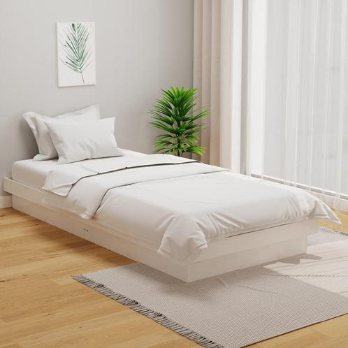 vidaXL Bedframe massief hout wit 90x190 cm, Huis en Inrichting, Slaapkamer | Bedden, Nieuw, Verzenden