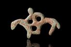 Oud Keltisch Bronzen paard met ruiterapplicatie  (Zonder, Antiek en Kunst