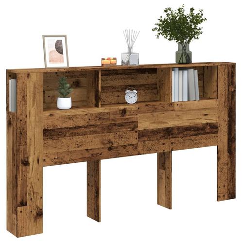 vidaXL Hoofdbordkast 180x18,5x102,5 cm bewerkt hout oud, Huis en Inrichting, Slaapkamer | Bedden, Nieuw, Verzenden