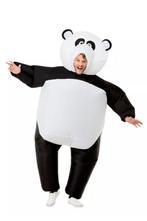 KIMU® Opblaas Kostuum Panda Zwart Wit Opblaasbaar Pak Pandap, Ophalen of Verzenden, Nieuw