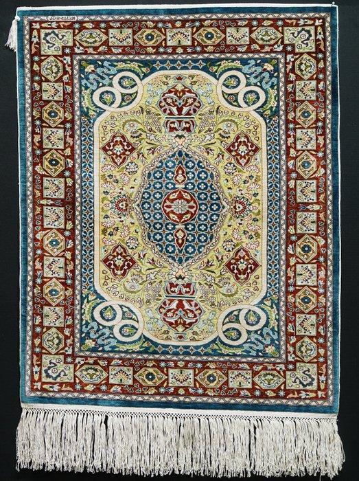 Türkse Hereke zijde gesigneerd - Tapijt - 70 cm - 56 cm, Huis en Inrichting, Stoffering | Tapijten en Vloerkleden